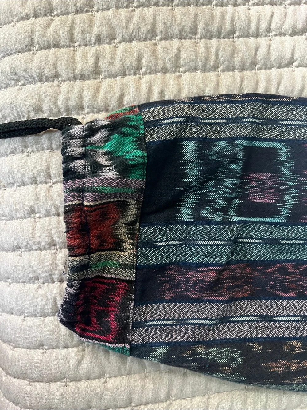 Boho Embroidered Stripe Jogger Pants - Multicolor